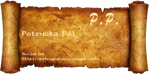 Petruska Pál névjegykártya